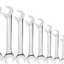 14-Piece Premium Angle Head Open End Wrench Set, Chrome Vanadium Steel | Include Standard Inch Sizes 3/8, 7/16, 1/2, 9/16, 5/8, 11/16, 3/4, 13/16, 7/8, 15/16, 1, 1-1/16, 1-1/8, 1-1/4 with Storage Rack, SAE 14-Piece Set