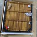 Christopher Knight Home Zak Outdoor 71" Acacia Wood Dining Table, Teak Finish, Black