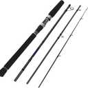 Jenseits Fishing Rods, Carbon Fiber Spinning & Casting Poles, Saltwater Resistant Guides, 6'/7'/8'/9'/10'/12'-Portable 2/3/4/-Piece & Telescopic Designs, Cork/EVA Grip for Bass Trout Inshore & Surf