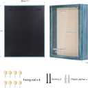 Love-KANKEI Shadow Box Display Case 11x14 Shadow Box Picture Frame with Linen Back Memorabilia Awards Medals Photos Memory Box Gift Rustic Blue