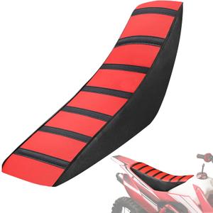 JFG RACING Dirt Bike Seat Cover,Universal Soft Rubber Cushion Covers for E Dirt Pit Bike Ebike Motocross Motorcycle Enduro CR CRF XR 50 85 125 150 230 250 450-Red