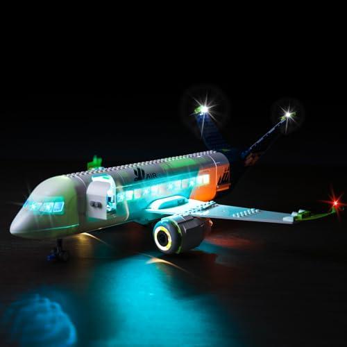 LocoLee LED Light Kit Compatible with Lego Passenger Airplane 60367, DIY Creative Lighting Set Accessories Compatible with Lego 60367 for Adults (Lights Only, No Models)