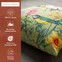 Maison d' Hermine Decorative Pillow Covers 18 x 18 inch Square 100% Cotton Throw Pillow Covers with Invisible Zipper for Living Room Couch Chair Sofas Spring Summer (Hesperides - Oiseaux)
