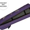 Gonex Yoga Mat Bag, Yoga Mat Carrier Full-Zip Exercise Yoga Mat Carry Bag for Women Men with 2 Multi-Functional Storage Cargo Pockets Extra Wide Adjustable Shoulder Strap (Purple Paisley)