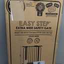 Regalo Safety 29-49" Easy Step Extra Wide Baby Gate for Doorways & Bottom of Stairs, Pressure Mounted Safety Gate with Door for Babies, Toddlers & Pets, White