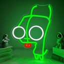 Cartoon Anime Neon Sign for Wall Decor Dimmable Funny Neon Sign for Bedroom Green Party Supplies Neon Light for Kids Room Birthday Christmas Gifts