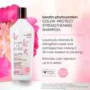 Bain de Terre Keratin Phyto-Protein Color Protect Strengthening Shampoo, Color-Safe Strengthening for Weak & Damaged Hair, Sulfate-Free, Paraben-Free, 13.5 Fl Oz