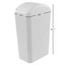 3.5 Gallons/14 Liter Small Trash Can, Plastic Swing Lid Garbage Bin，9.8" x 6.6" x 16.7"