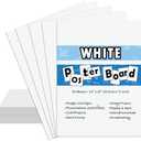 pmybupo 50PCS White Poster Board 22"X28",Value Poster Board for School Craft Project Presentation Drawing Graphic Display,Bulk Board
