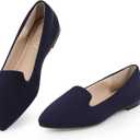 MUSSHOE Flats for Women Pointed Toe: Buttery Soft Suede Comfort Dress Shoes with Arch Support - Lightweight Slip On Ballet Flats for All Day Office Work,Walking & Casual Wear (6)