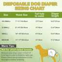 IMMCUTE Dog Diapers Female Small, 60 Count, Breathable & Adjustable Disposable Puppy Diapers, Super Absorbent Female Dog Diapers for Heat, Excitable Urination, Incontinence
