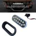 4 x 6 Inch Oval Dual Revolution LED Tail Lights Red Stop Turn Tail Lights White Backup Reverse Lights Kit for Trailer RV Truck IP67 Waterproof 4PCS