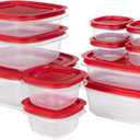 Rubbermaid EasyStore Rectangle and Square Containers, 22-Piece Set, Food Storage Containers with Lids (11-Pack)