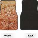 4-Piece Autumn-Hued Floral Car Floor Mats Universal Vehicle Front Rear Carpets for Truck SUV Van Sedans (Flower Plants)