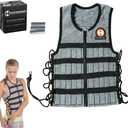 Hyperwear Hyper Vest PRO Weighted Vest Men and Weight Vest Women, Performance Stretch Wicking Fabric, Thin Adjustable Weighted Vest, Pre-loaded with Smallest Steel Weights for Weighted Vests (X-Large 10 lbs, Blk/Silver)