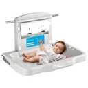 Baby Changing Station Wall Mounted: Horizontal Diaper Changing Table Foldable Diaper Tables with Safety Strap, ADA Complaint for Commercial Bathroom/Nursery/Public Restroom