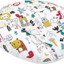 Baby Reflux Pillow, Hands Frees Nursing Pillows for Breastfeedingwith Removable Cotton Cover, Machine Washable (Animal Park)