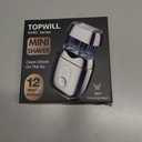 All-Metal Mini Electric Shaver for Men  Portable Travel Razor with Mirror Cap, Smooth & Close Shave, LED Display, USB-C Fast Charge, Wet/Dry Waterproof  RX40 Silver