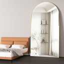 Arched Full Length Mirror Standing Mirror with Stand 78 x 38 Large Wall Mirrors Gold Hanging Standing or Leaning Against The Wall for Bedroom Entryway