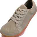 Men's Wide Minimalist Shoes Barefoot Sneakers Zero Drop Sole Optimal Relaxation (6.5 Wide, Beige Gum)