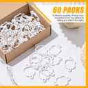 60 Pcs Mount Compatible with 100 ft Govee Pro H706 H806 Permanent Outdoor Lights Brackets with Screws for Soffit, Clip Replace Glue(White)