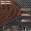 100pointONE Front Door Mat, Heavy Duty Indoor Outdoor Doormat, 72" x 24" Low Profile Outdoor Mats for Home Entrance, Stain and Fade Resistant Welcome Mat Ideal for High Traffic Area, Diamond Brown