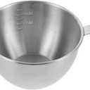 Luxshiny Stainless Steel Mixing Bowl with Handle, Silver Small Kitchen Prep Bowl with Marked Scale for Cooking, Baking and Meal Prep - 600ml/20.2oz