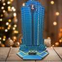 2025 Advent Calendar, Wooden Diehard Advent Calendar Dropped Nakatomi Plaza Tabletop Christmas Countdown Calendar Ornament for Kids Adults Home Decoration (Blue-A)