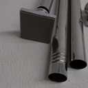 Stainless Silver Shower Curtain Rod 31-55 Inches Non-Slip Shower Rod Tension Mounted No Drill Shower Curtain Rods Spring Tension Rod Adjustable Tension Curtain Rod for Windows Bathroom (31"-55", Stainless Silver)