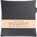 BADESOFA Luxury Bath Pillow M - Lusciously Soft & Comfortable Tub Pillow for Bathtub - Washable & Quick-Drying Bath Back Pillow - Non-Slip Full Body Tub Pillow - Luxury Spa Cushion in Charcoal