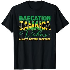 Baecation Jamaica Vibes Matching Couple Vacation Trip T-Shirt Large