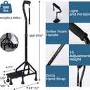 MMingo Adjustable Stair Climbing Assist Cane for Seniors, Non-Slip Walking Aid for Stability and Mobility on Stairs, Walk Up and Down with Ease