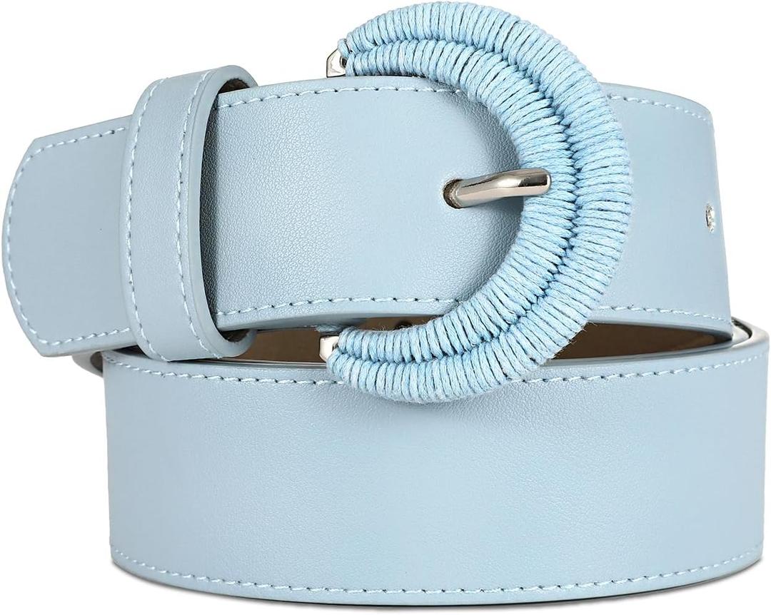 Women's Leather Belts for Dresses black Leather Waist Belt Fashion Ladies Belts