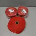 DERAYEE Red Organza Wired Ribbon, 2-1/2 Inch x 50 Yards Metallic Edge Christmas Decorative Sheer Ribbon for Xmas Wreaths, Christmas Tree Decoration, Gift Wrapping, Pack of 3