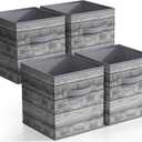 Sorbus Foldable Storage Bins - 11 Inch Sturdy Collapsible Fabric Storage Cubes with Handle - 4 Baskets for Organizing Clothes & Toys - Organization & Storage Baskets for Shelves, Pantry, Closet, Cubby