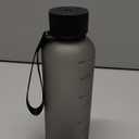 KIVY Slim Water Bottle 22oz [Lightweight & Shatterproof] - Reusable Tritan Water Bottle - Leak Proof Bottle for Women & Men - Water bottle no straw - Dishwasher Safe - BPA Free (02 Ash Black)