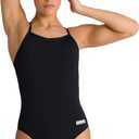 ARENA Womens Performance Women's Solid Fl Team Light Drop Swimsuit (40, Black/White)