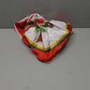 Horaldaily Christmas Tablecloth 6060 Inch Round, Poinsettia Golden Ribbon Washable Table Cover for Party Picnic Dinner Decor (Red)