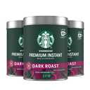 Starbucks Premium Instant Coffee, Dark Roast Coffee, Arabica Beans, Three 3.17 oz Tins (EXP 06/02/26)