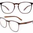 Alsenor Safety Glasses Anti Fog Goggles Protective Eyewear Blue Light Blocking Anti Dust UV Protection Glasses For Men Women (Brown)