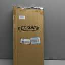 Malier Indoor Dog Gate with Door, 26-41" Extra Wide Full Metal Pet Gate Short Dog Gate for Stairs, Pressure Mount 10'' Tall Small Puppy Low Gate Easy Step Over for Doorways