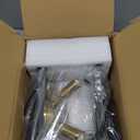 Semi-Flush Mount Ceiling Light - Modern Industrial Light Fixture Black and Gold,4-Light Candelabra Lighting Ceiling Lamp for Kitchen Foyer Entryway Hallway Bedroom Closet