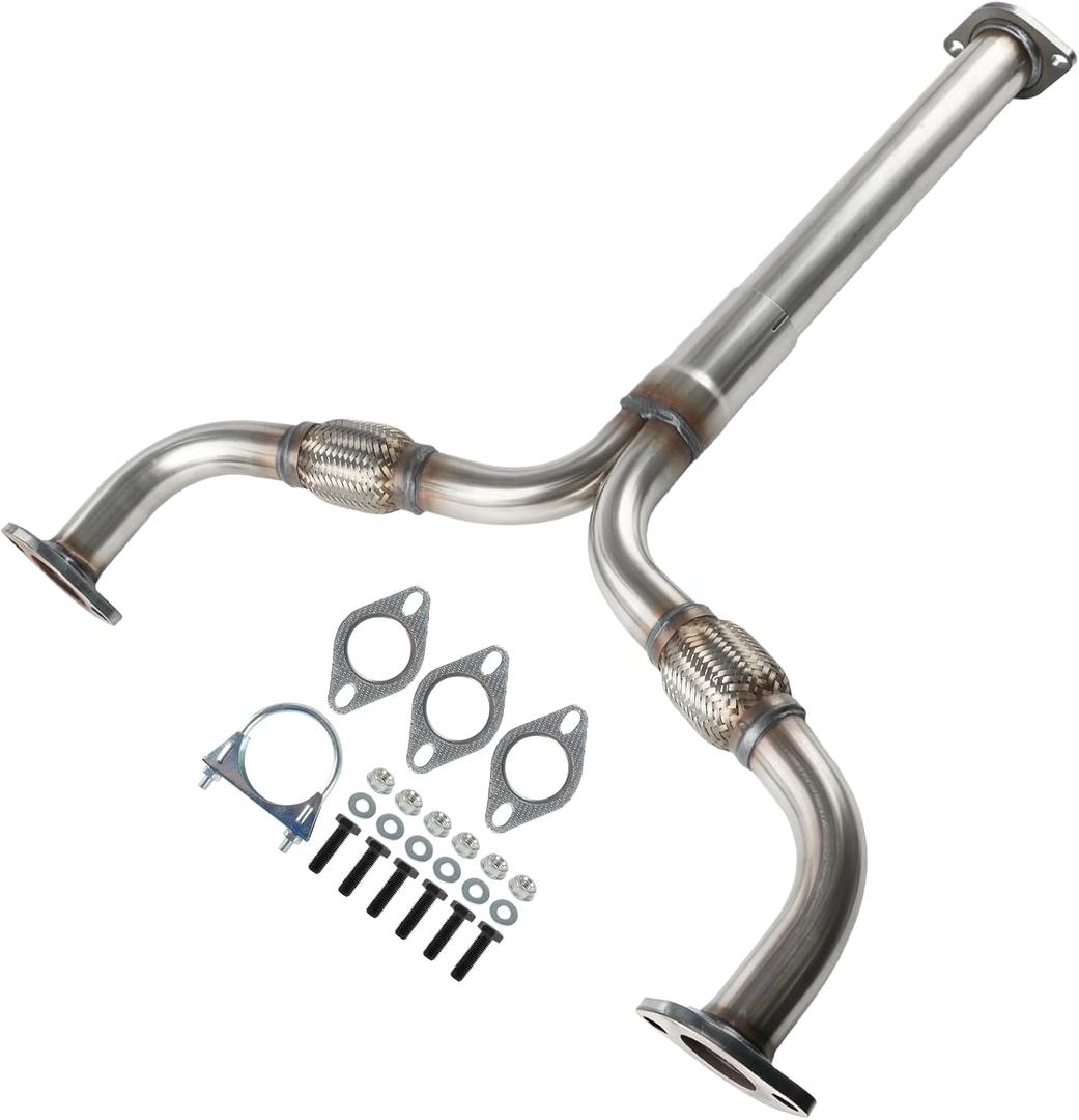 Exhaust Flex Y-Pipe Compatible with Infiniti FX35 G35 G37 3.5L & 3.7L 2003 2004 2005 2006 2007 2008 2009 2010 2011 2012 2013