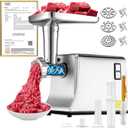 5.0 Upgrade Electric Meat Grinder 3500W Super MotorSGS Certified SUS304 Blade & Plate3-Second Fast Meat Grinding, Perfect For Meat Grinders For Home Use (SILVER)