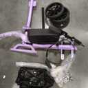 Lightweight Knee Scooter Crutch Alternative, Foldable & Adjustable Knee Scooter for Adults for Foot Surgery, Steerable Knee Walker with Detachable Basket, Includes DIY Stickers-Cream Purple
