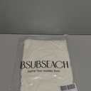 Bsubseach Crochet Swimsuit Coverup for Women Long Sleeve Beach Dress Coverups Sheer Knit Beachwear Vacation Outfits White M