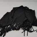 Womens Fringe Vest Sleeveless Open Front Western Jackets Faux Suede Tassel Waistcoat 70s Hippie Vest Outerwear Size 2XL
