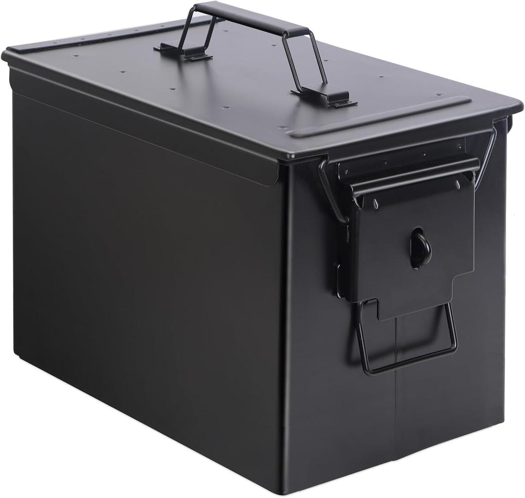 Ammo Can&Ammo Case Storage Box,Metal Ammo Box,Fireproof/Waterproof/Airtight/Used for Storage 30 & 50 Cal Ammunition, 340 * 205 * 265mm