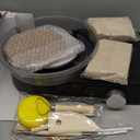 Pottery Wheel for Adults - Complete Pottery Tools Kit for Beginners, 6" Turntable Two-Way Rotation Adjustable Speed, 2.2 lbs. Air Dry Clay, Mini Clay Making Pottery Wheel with Storage Design (Black)