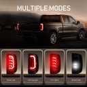 Animated Starting Sequence LED Tail Light Assembly, Compatible for 2014-2018 Chevy Silverado 1500 2500HD 3500HD, 2016-2018 GMC Sierra 3500HD, Taillight Brake Lamp (Full Housing with Integrated Bulbs)